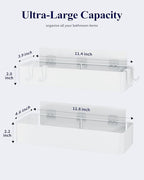 Kitsure Shower Caddy Adhesive, Stylish Shower Organizer, Large, White - Image 2