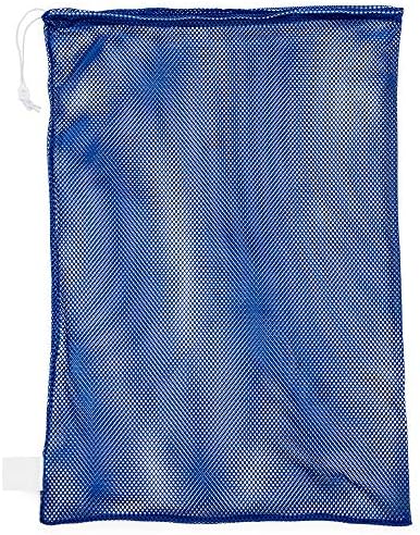 Champion Sports Mesh Equipment Bag – Heavy-Duty Nylon Drawstring Bag with Lock & ID Tag, Breathable Storage Sack for Balls, Swim Gear, Laundry & Toys, Multiple Sizes & Colors by ChampionSports
