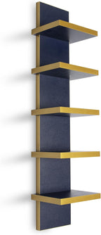 Homaterial 5 Tier Wall Shelf Unit, Decorative Wall Mount Vertical Shelving,Modern Column Floating Shelves for Bedrooms, Bathrooms (Blue) by Homaterial