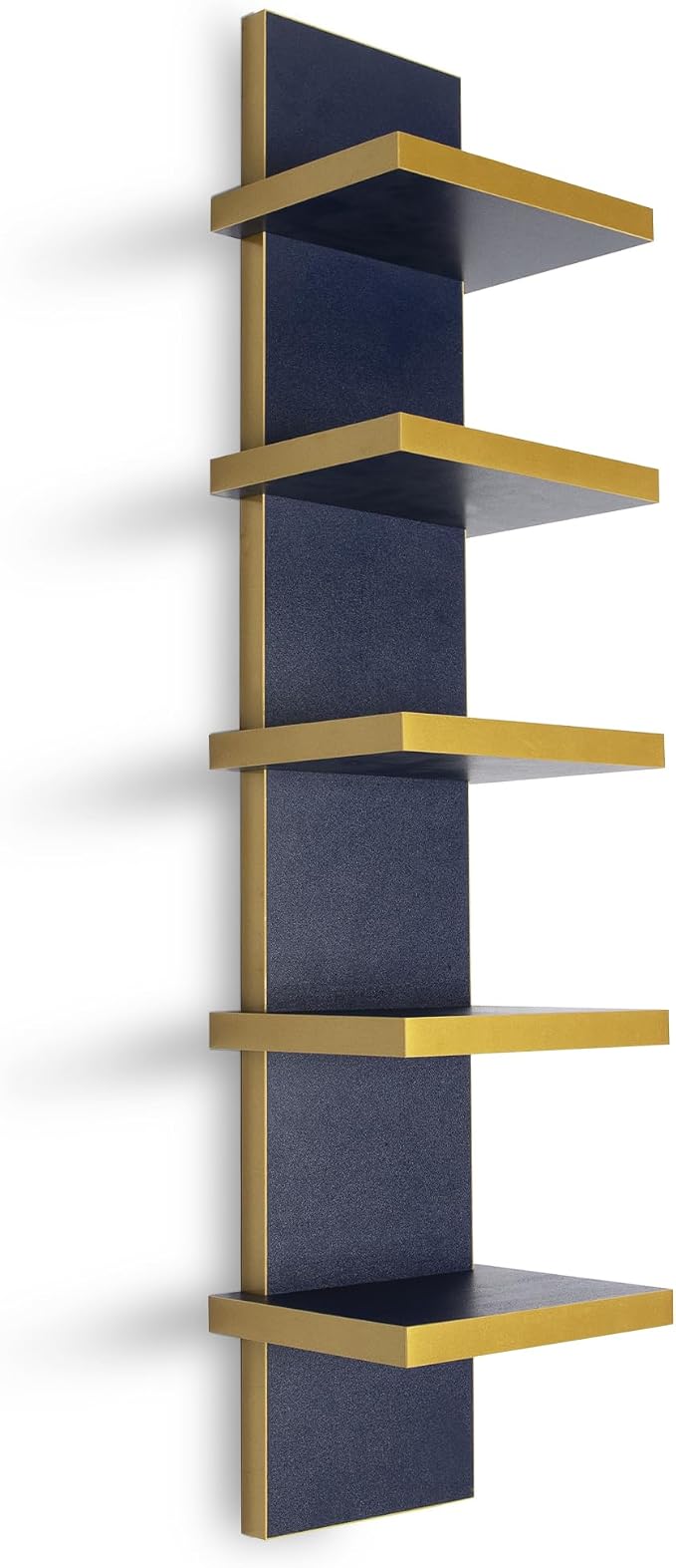 Homaterial 5 Tier Wall Shelf Unit, Decorative Wall Mount Vertical Shelving,Modern Column Floating Shelves for Bedrooms, Bathrooms (Blue) by Homaterial