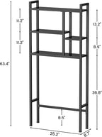 Asgolion Over-The-Toilet Storage Rack, 3-Tier Bathroom Shelves Over Toilet - Image 2