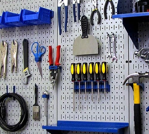 Wall Control 30-P-3232G Gray Metal Pegboard Pack - Image 7