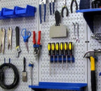 Wall Control 30-P-3232G Gray Metal Pegboard Pack - Image 7