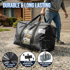 TAILI 12 Pack Black Extra Large Moving Bags,Storage Bag with Visible Window - Image 3