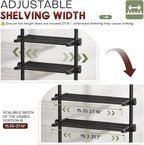 Goovilla Over The Toilet Storage Shelf, 64-124inch(H) 15-27inch(W), Black - Image 4