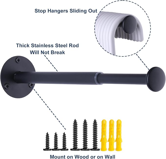 4 Pack Retractable Hanger Holder for Laundry Room, Wall Organizer Storage - Image 4