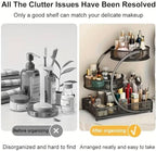 Makeup Organizer Countertop for Vanity, 3 Tier Bathroom Bedroom Counter Skincare Organizer Cosmetic Display Shelf Vanity Accessories for Women Multi-Purpose Metal Storage Rack for Home, Office - Image 3