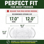 NOSTA Home Rotating Lazy Susan for Refrigerator - Square Lazy Susan - Refrigerator Lazy Susan Organizer - Rotating Fridge Organizer - Large (16.5x11) - Image 2