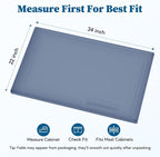 Waterproof Under Sink Mat 34"x22", Silicone Mat, Dark Blue - Image 2