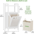 Homykic Tilt Out Laundry Hamper Cabinet, 10 Gal Bamboo Laundry Organizer - Image 7