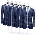 Clear Garment Bags for Hanging Clothes Travel (Set of 6) Suit Bags for Closet Storage Clothes Storage Bags Closet Cover for Open Closet with Zipper for Coats, Jackets, Shirts by HomeClean
