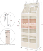 Univivi Upgraded Over the Door Organizer for Baby Nursery, Beige, 5-Shelf - Image 3