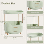 caktraie 4-Tier Makeup Organizer Bathroom Countertop Storage Green - Image 3