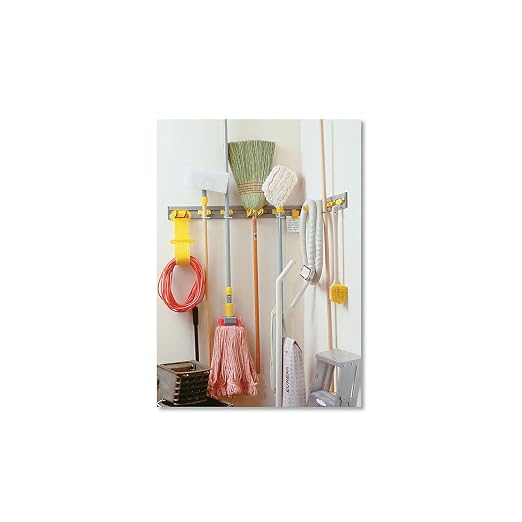 Rubbermaid Commercial Products, 34 inch Closet/Wall Organizer/Tool Holder for Brooms, Brushes, Dustpans - Image 3