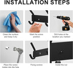 VAEHOLD Wall Hooks for Hanging, Black Coat Rack Wall Mount with 6 Coat Hooks, Towel Hanger, Hat Hooks, Robes Hook in Bathroom, Bedroom, Kitchen, Living Room (1PACK) - Image 5
