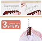 Metal Space Saving Hangers for Clothes, Collapsible Hanger Organizer 10Pack - Image 3