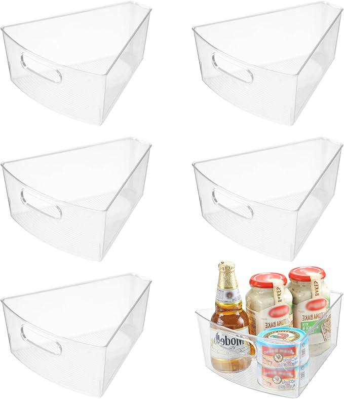 Lazy Susan Organizer Bins,10.2”x 9.4”x 4”, 26" Diameter(6) by OMNISAFE