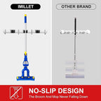 IMILLET Broom Holder Wall Mount Stainless Steel Mop Organizer - Image 6