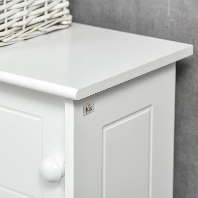 HOMCOM Over The Toilet Bathroom Cabinet Storage Cabinet White - Image 8