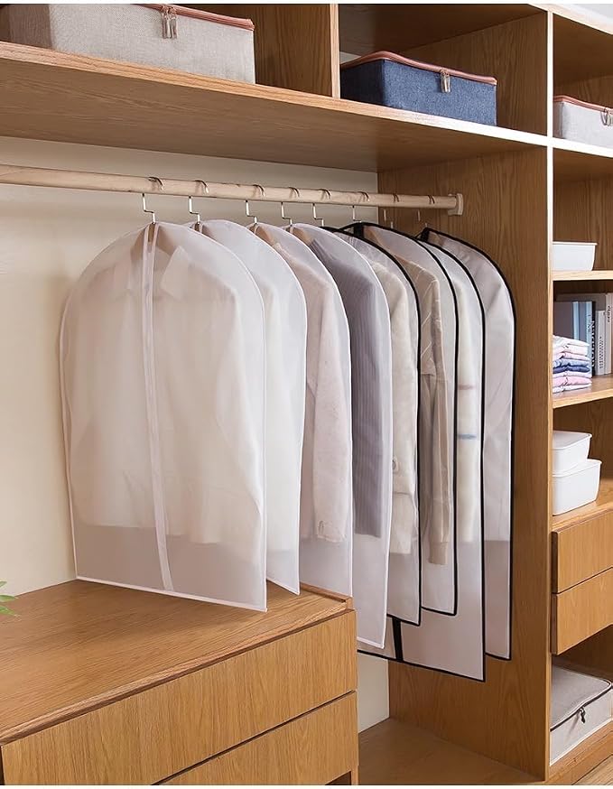 Garment Bags for Hanging Clothes 12 PCS Transparent Dress Bag for Traveling Garment Bag for Dresses Long Clothes Storage Bags with Full Zipper for Long Dress Costumes Gowns Coats 24''x54'' - Image 5