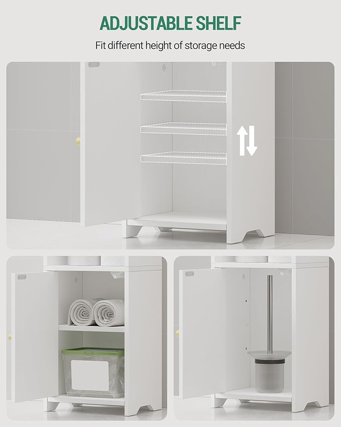 Hzuaneri Bathroom Storage Cabinet, Narrow Toilet Paper Cabinets with Doors - Image 5
