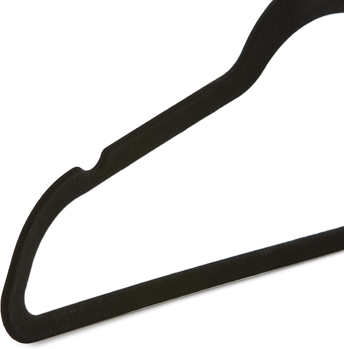 Amazon Basics Slim Velvet Non-Slip Space Saving Suit Clothes Hangers, Closet Organizer, Black/Rose Gold, 100-Pack - Image 4