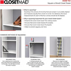 ClosetMaid SuiteSymphony Wood Closet Organizer System, 25-Inch Starter Kit with Tower and 3 Hang Rods and Shelving, Adjustable Shelves, Customizable Insert, Reach-in or Walk-in Closets, Pure White - Image 10