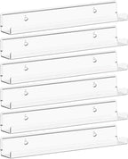 Lifewit Narrow Acrylic Floating Shelves for Vinyl Record 12", Clear 6 Pack by Lifewit