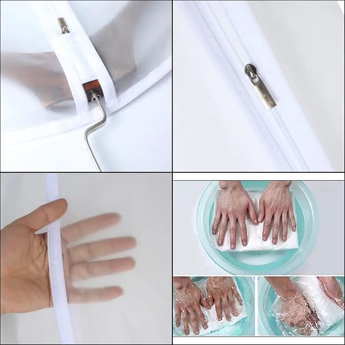 Garment Bags for Hanging Clothes (Set of 12) Travel Garment Bag with Zip Clothes Garmet Bag Shirt Suit Travel Bags for Men Closet Cover for Open Closet Storage (White 24'' x 48'') - Image 3