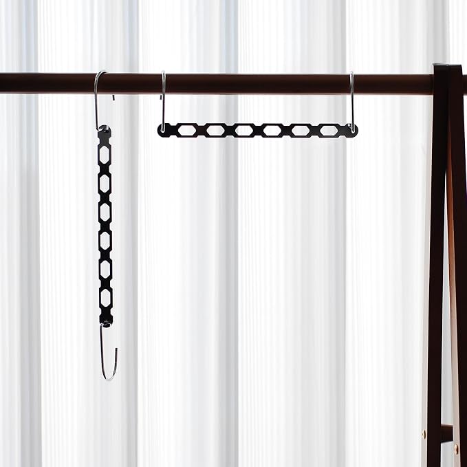 Metal Space Saving Hangers for Clothes, Collapsible Hanger Organizer 10Pack - Image 3