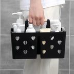 Portable Shower Caddy Plastic Shower Basket Organizer with Handle, Black - Image 5