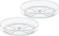 2 Pack 10 Inch Lazy Susan Turntable Organizer, Clear Rotating Spice Rack for Cabinet, Pantry, Kitchen Countertop and Fridge, Non-Slip Acrylic Spinning Tray for Bathroom Vanity by Lulltou