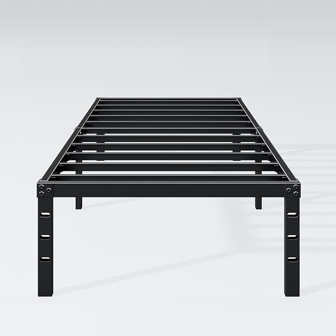 Hafenpo 14 Inch Twin Bed Frame, Under Bed Storage, Black - Image 9