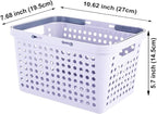 Plastic Shower Caddy Basket with Handles, Cleaning Supply for Dorm, School, Camping, Travel, Bathroom (white 2 pack) - Image 2