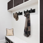 Bntuk Coat Rack Wall Mount - 3 Coat Hooks, Towel Racks for Bathroom Robes Bags Keys, Hat Rack Wall Towel Hooks Organizer (Black) - Image 6