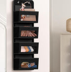 Simple Houseware 4 Clear Window Pocket Over Door Hanging Organizer, Black - Image 4