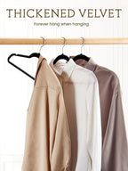 Black Velvet Hangers 70 Pack, Non Slip Felt Slim Hangers for Space Saving - Image 5