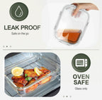 KOMUEE 10 Packs 30 oz Glass Meal Prep Containers with Lids, White - Image 4