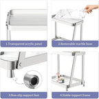 2-Tier Acrylic Bathroom Vanity Organizer, Silver - Image 4