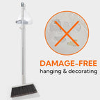 hookay 10lbs Broom and Mop Grippers Wall Hooks, 4 Hangers and 12 Adhesive Strips, Damage-Free No Tools Hanging Organizer for Home Organization, Holds up to 10 lb - Image 6