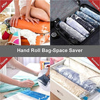 ALMING Compression Bags - Travel Accessories - 10 Pack Space Saver Bags - No Vacuum or Pump Needed - Vacuum Storage Bags for Travel Essentials - Home Packing-Organizers (Blue) - Image 6