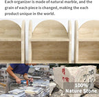 DUANYAN Travertine Shelf Bathroom Counter Organizers and Storage 2-Tier - Image 3