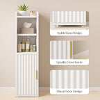 Yoobure Fluted Small Bathroom Storage Cabinet, Narrow Toilet Paper Cabinets - Image 7