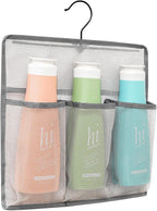 ALYER Mesh Shower Organizer, Shower Caddy with Rotating Detachable Metal Hanger, Quick Dry Bathroom Storage for Toiletry Accessories, Portable Shower Bag for RV, Dorm, Gym and Travel, Gray by ALYER
