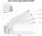 20 Pack Adjustable 50% Space-saving Shoe Slots Organizer, White - Image 4