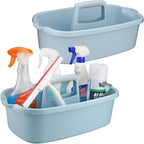Cleaning Supplies Caddy, 2 Pack Cleaning Supply Organizer with Handle, Plastic Bucket for Cleaning Products, Tool Storage Caddy, Blue by KeFanta