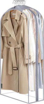 BALEINE 1PK Clear Garment Bags for Hanging Clothes, 48" Dress Suit Bag by BALEINE