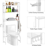 Over Toilet Bathroom Organizer with Toilet Paper Holder - Image 4