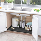 SIKADEER Waterproof Under Sink Mat 19" x 19" Silicone Mat Cabinet Protector - Image 2