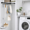 Pull Out Broom Holder With Adjustable Double Row Sliding Hook, Multifunctional Slide Broom And Mop Storage/Organizer Garage Organization Hooks, for Closet Laundry - /16.14inch by PrimZootyDesign